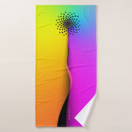 Rainbow Abstrakte Blume Badehandtuch