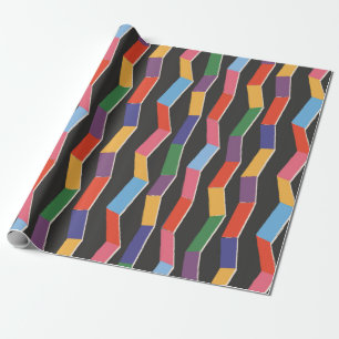 Rainbow abstrakte Zickzack-Nahtlose Muster,Handpi Geschenkpapier