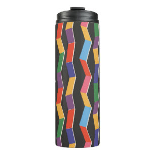 Rainbow abstrakte Zickzack-Nahtlose Muster,Handpi Thermosbecher