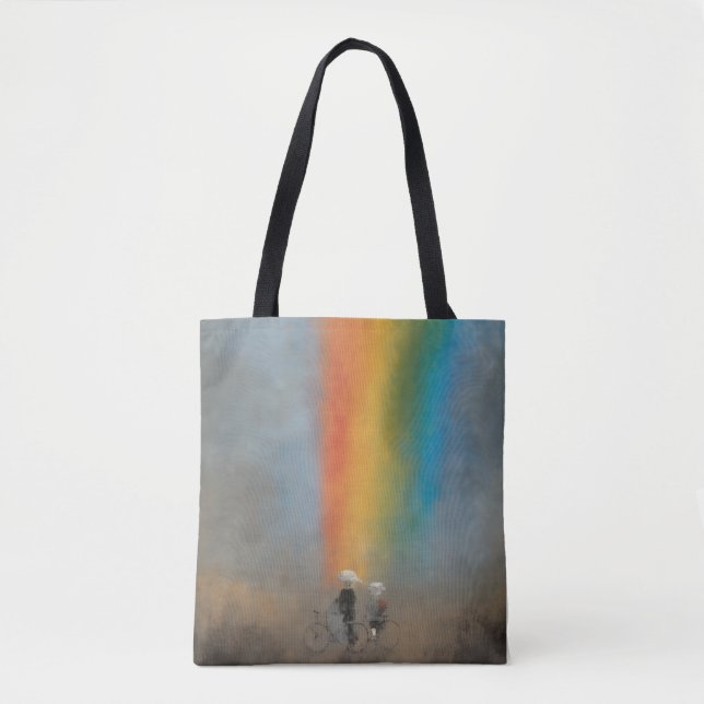 Rainbow Adventure Tote Bag Tasche (Vorderseite)
