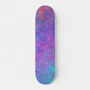 Rainbow Alcohol Ink, Hell Abstrakt Skateboard