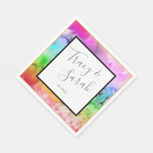 Rainbow Alcohol Ink Wasserfarbe Serviette