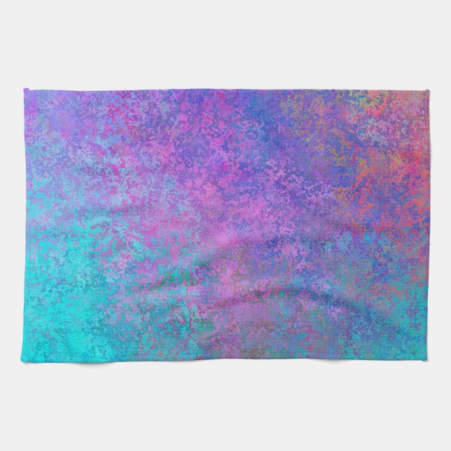Rainbow Alcohol Tinte, hell Abstrakt Geschirrtuch (Horizontal)