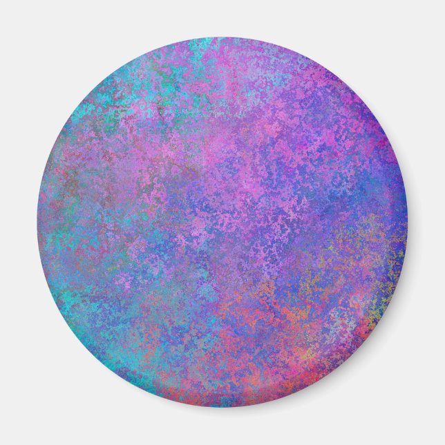 Rainbow Alcohol Tinte, hell Abstrakt Magnet (Vorne)