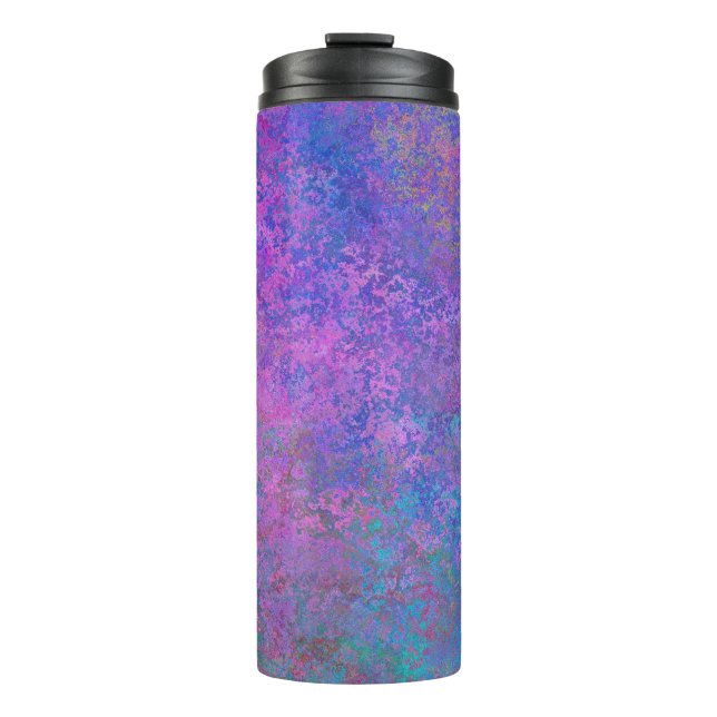 Rainbow Alcohol Tinte, hell Abstrakt Thermosbecher (Vorderseite)