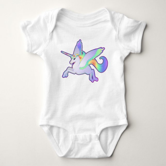 Rainbow Alicorn Baby Strampler (Vorderseite)