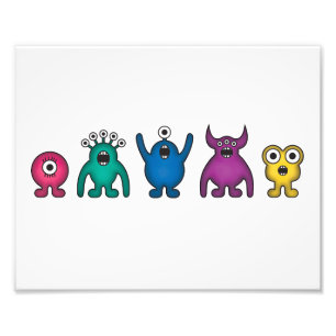 Rainbow Alien Monsters Fotodruck