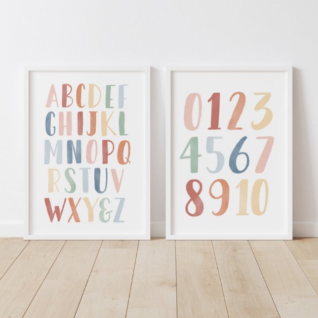Rainbow Alphabet and Numbers Unterricht Bilderwand Sets (Von Creator hochgeladen)