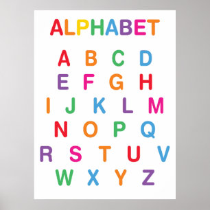 Rainbow Alphabet-Klassenposter Poster