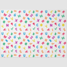 Rainbow Alphabet Scramble Tissue