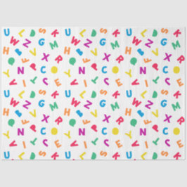 Rainbow Alphabet Scramble Tissue Seidenpapier