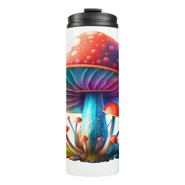 Rainbow Amanita Muscaria Thermosbecher (Vorderseite)