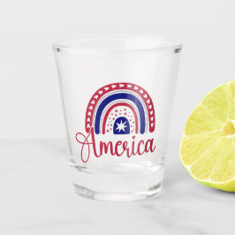 Rainbow America Schnapsglas