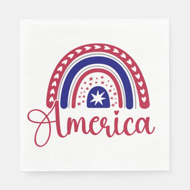 Rainbow America Serviette (Vorderseite)