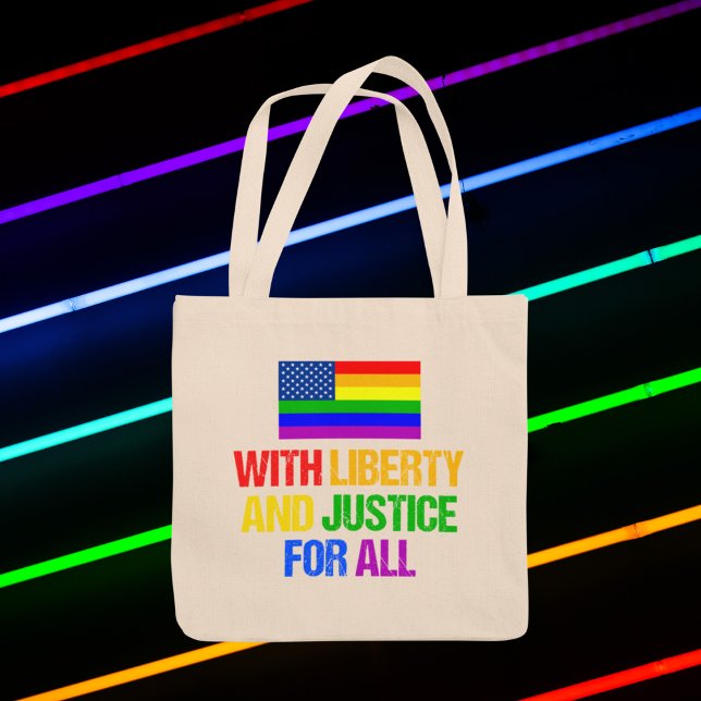 Rainbow American Flag LGBT Rights Gay Pride Tragetasche (Von Creator hochgeladen)