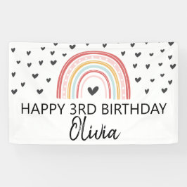 Rainbow and Hearts Geburtstagsbanner Banner