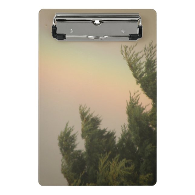 Rainbow and Trees Mini Clipboard Klemmbrett (Vorderseite)