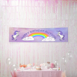 Rainbow and Unicorns Design Party Banner
