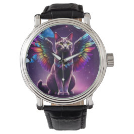Rainbow Angel Cat Armbanduhr