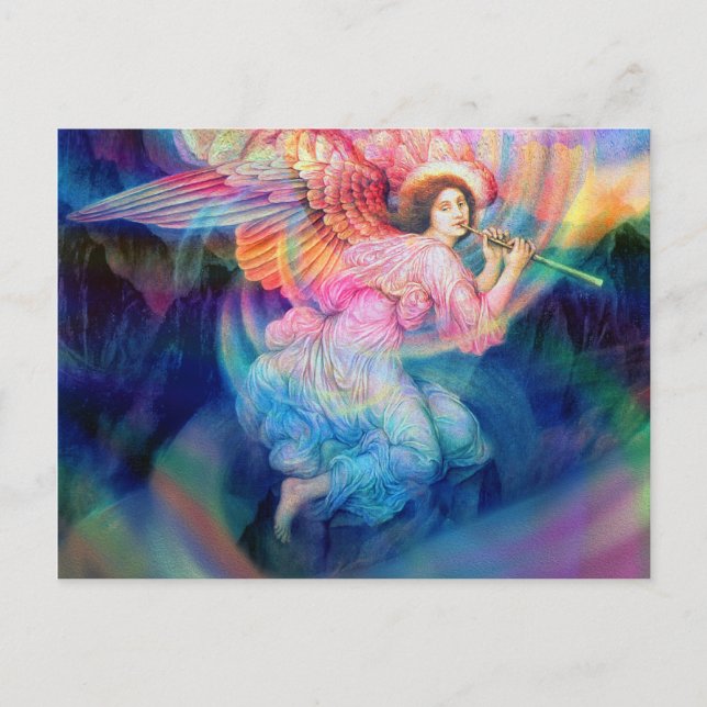 Rainbow Angel Postkarte (Vorderseite)