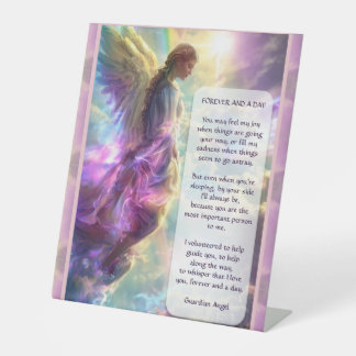 Rainbow Angel und Gedicht Sockelschild