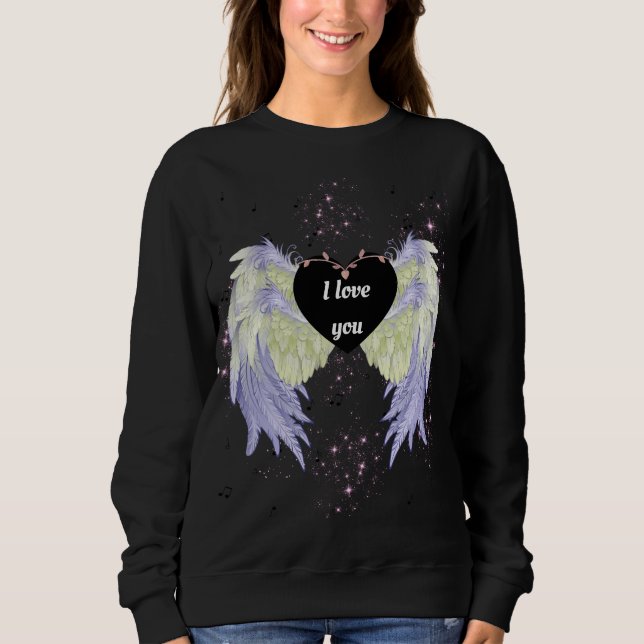 Rainbow angel wings sweatshirt (Vorderseite)
