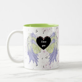 Rainbow angel wings zweifarbige tasse