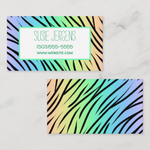 Rainbow Animal Print - individuell anpassbare Visi Visitenkarte