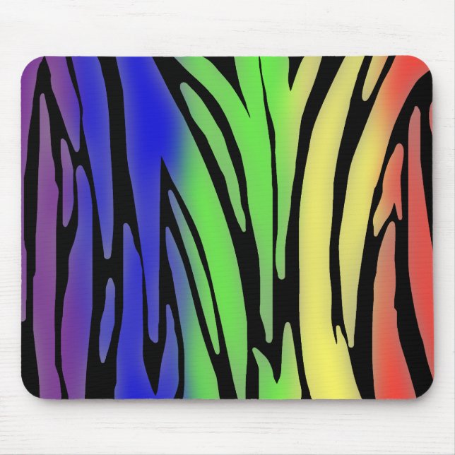 Rainbow Animal Print Mousepad (Vorne)