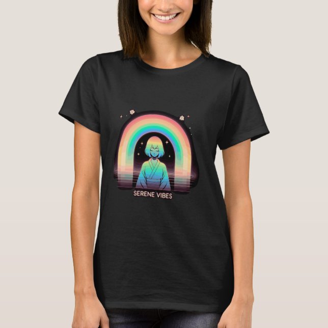 Rainbow Anime Serenity - 80s Nostalgia Vector T-Shirt (Vorderseite)