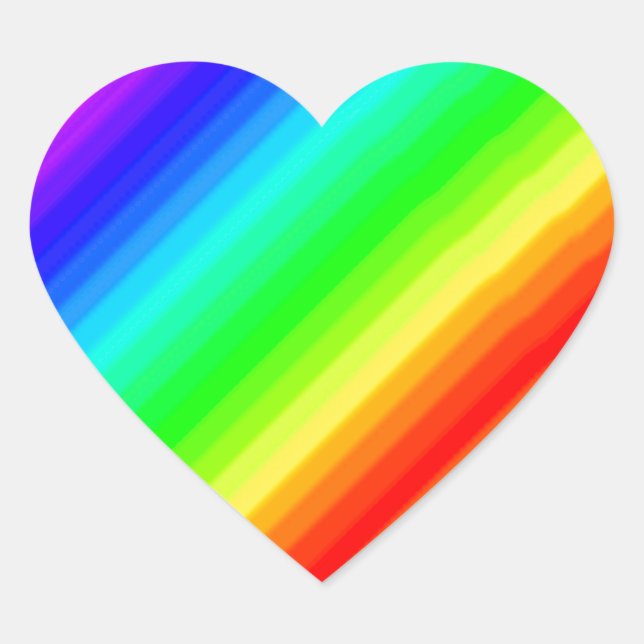 Rainbow anpassbar Herz-Aufkleber (Vorderseite)
