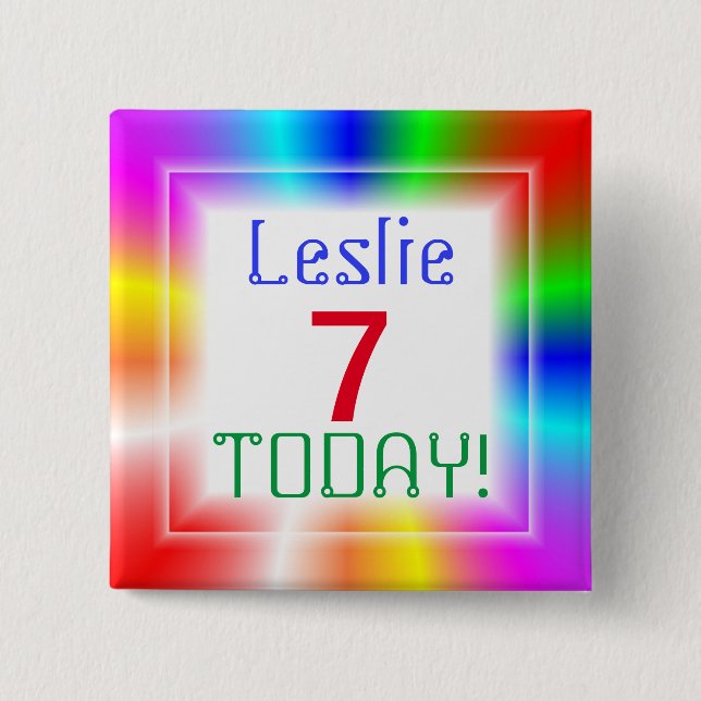 Rainbow Anpassbares Alter Button (Vorderseite)