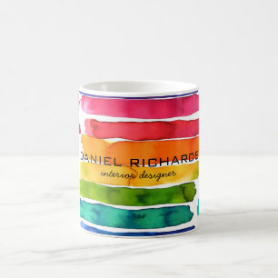 Rainbow-Aquarell - Interior Designer Business Card Kaffeetasse