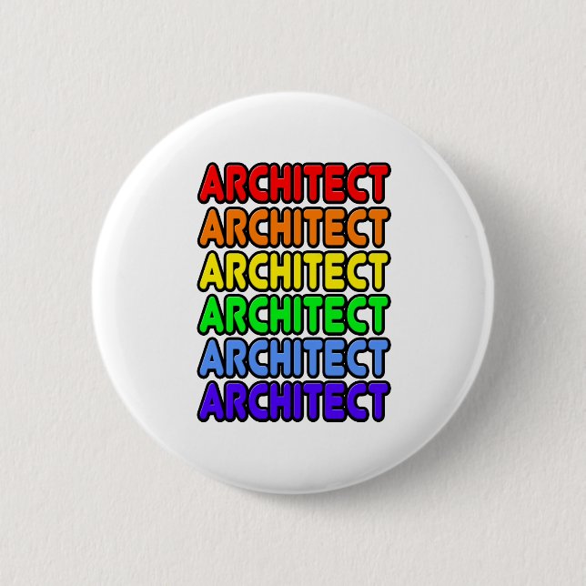 Rainbow Architect Button (Vorderseite)