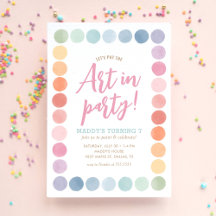 Rainbow Art Birthday Party