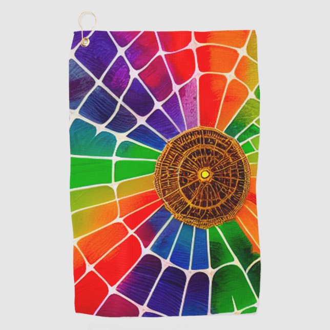 Rainbow Art Golfhandtuch (Vorderseite)