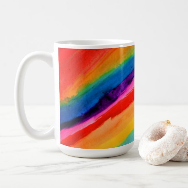 Rainbow Art Tissue Kaffeetasse (Mit Donut)