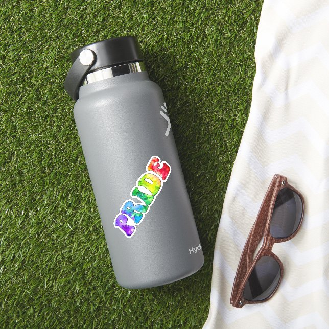 Rainbow Artistic Pride Kisscut Sticker (HydroFlask Insitu)