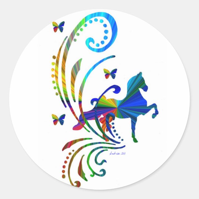 Rainbow ASB Runder Aufkleber (Vorderseite)