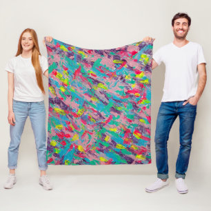 Rainbow Ästhetische Abstrakte Malerei Fleecedecke