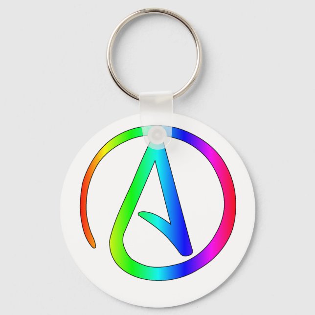 Rainbow Atheist Schlüsselanhänger (Vorderseite)