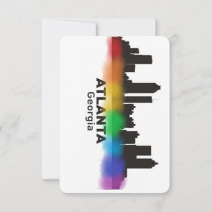 Rainbow Atlanta RSVP Karte
