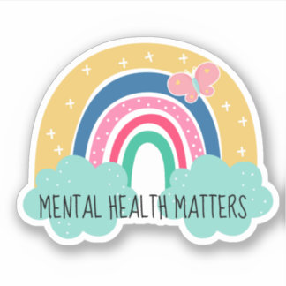 Rainbow-Aufkleber für psychische Gesundheit Aufkleber