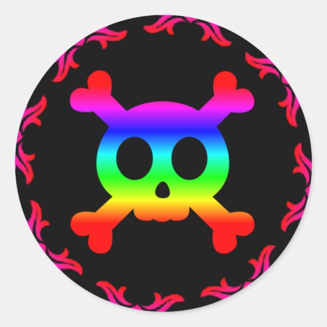Rainbow-Aufkleber Runder Aufkleber (Vorderseite)