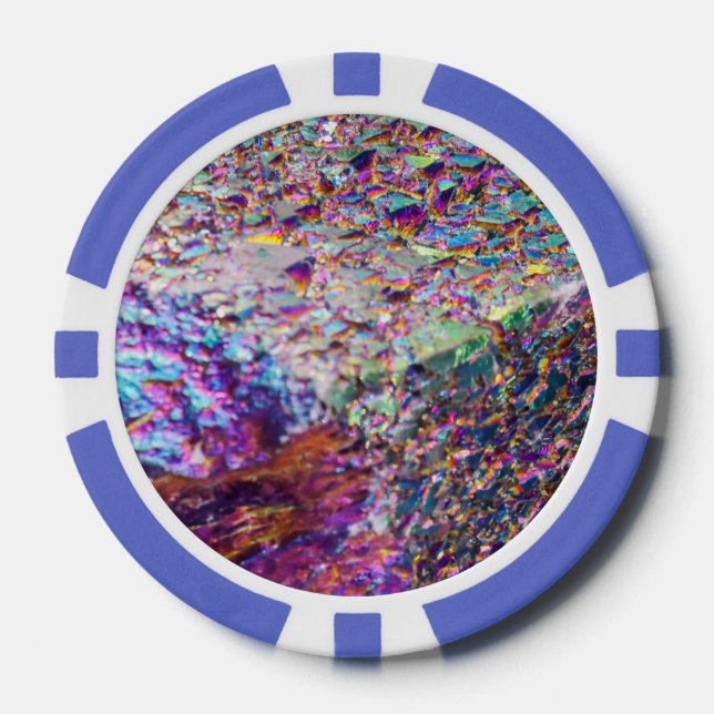 Rainbow Aura Crystals Pokerchips (Vorderseite)