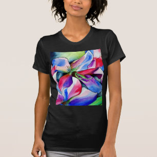 Rainbow Azalea Blume Original Aquarellmalerei T-Shirt