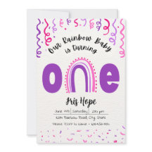 Rainbow Baby Birthday Einladung