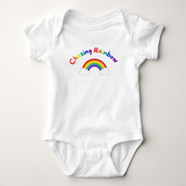 Rainbow Baby Bodysuit Babyduschgeschenk Baby Strampler (Vorderseite)