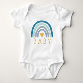 Rainbow Baby Boho Blue Strampler