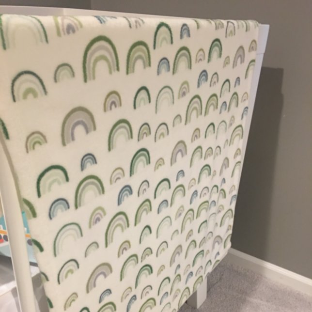 Rainbow Baby Boy Green, Blue, Grau, Fleecedecke (Von Creator hochgeladen)